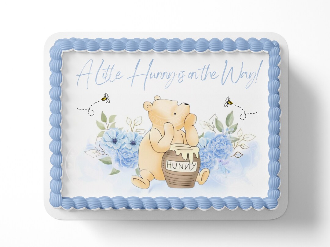 Pooh Bear Cake Topper, Pooh Bear Baby Shower Cake topper